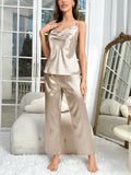 Spring And Summer Women's Pajama Set Fashionable And Breathable Halter Long Pants Two Piece Set