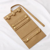 Portable Jewelry Case Roll Bag Foldable Travel Organizer Bags Earrings Rings Necklaces Brooches Storage Bag For Women Girls