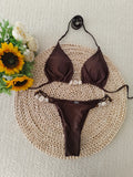 Halter String Bikinis 2026 Stone Swimwear Female Sexy Brazilian Swimsuit Women Bathers Bathing Swimming Swim Suit Beachwear