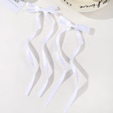 2 Pcs Fabric Hair Bow Hairpin for Women Girls Ribbon Hair Clips Headwear Black White Bow Top Clip Female Hair Accessories