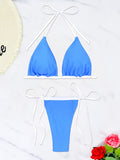 Triangle String Bikini 2026 Women Halter Swimsuit Solid Sexy Swimwear Female Bathers Bathing Swimming Swim Suit Beachwear