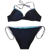 Neon Strip Swimsuit Women 2026 Sexy 2-piece Low Waist Bikini Sexy V-neck Suspender Backless Swimwear Summer Beach Bathing Suit