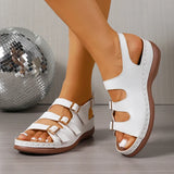 Gold Buckle Decor Thick Sole Sandals Women Summer Lightweight Platform Sandles Woman Plus Size 42 Wedges Gladiator Sandalias