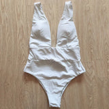 2025 High Cut Deep V Female Swimwear One Piece Swimsuit Women Backless Monokini High Waist Bathing Suit Swim Beachwear Bodysuit