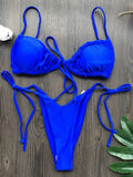 Sexy Ruffle Frilled Micro Thong Bikini 2025 Women Swimwear Female Swimsuit Two-pieces Bikini set String Bather Bathing Suit Swim