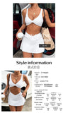 Women's summer sports yoga strap bra and skirt two-piece suit