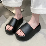 Summer Eva Chunky Platform Slippers Women Comfortable Soft Thick Bottom Sandals Woman 2025 Non Slip Beach Flip Flops Female