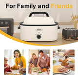 XMSJ Electric Roaster Oven With Viewing Lid Cool Touch Exterior