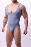 Solid Color Bodysuits Pure Desire Backless Deep V Suspenders Sleeveless Bodysuits Transparent Mesh Sexy Unisex Bodysuits B0IK