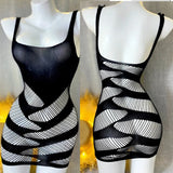 Fishnet Women Sexy Beach Cover Up Dress Women Stretch See Through Sleeveless without Bikini Swimsuit Coverup Mini Beachwea