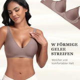 Women's Deep V Seamless Wire-Free Bra Plus Size Solid Color 3/4 Cup Thin Bra Comfortable Push-up Bra Underwear