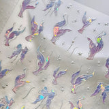 5D Deep Sea Fish Nail Art Stickers Shimmery Bubble Colorful Marine Life Nail Decals Summer Ocean Self Adhesive Manicure Decal