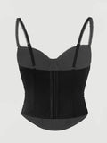Camisole Tight Corset Sexy Transparent Mesh Patchwork Tube Top Slimming Hot Girl Outerwear Party Crop Top Pure Desire Top C9L1