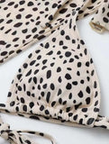 Leopard Halter Triangle Bikini 2026 Women & Tops Swimwear Female String Swimsuit Beachwear Bathing Swimming Swim Suit Beachwear