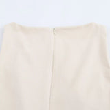 Foridol Bowknot Pleated Tank Short Dress for Women Sleeveless Casual Party Short Dress Female Casual Autumn Winter Dress