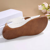 Print White Wedges Sandals Women 2026 Summer Lightweight Open Toe Platform Sandles Woman Plus Size Thick Sole Casual Sandalias