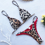 XS - L Leopard Mini Micro Thong Bikini Women Swimsuit Female Swimwear Two Pieces Bikini Set Brazilian Bather Bathing Suit Swim