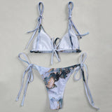 2026 Marble Printed Micro String Bikini Women Swimsuit Female Swimwear Two Pieces Bikini Set Tie Side Bather Bathing Suit Swim