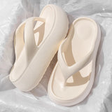 Chunky Platform Flip Flops for Women Summer 2025 Clip Toe Thick Bottom Cloud Slippers Woman Beach Non-Slip Soft Sole Flip Flops