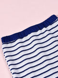 Summer slim temperament hot girl striped halterneck backless skirt suit vest casual suit