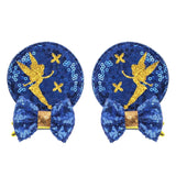 Christmas 2.8"Mouse Ears Hair Clips For Children Sequins Bow Hairpins Girls Festival Party DIY Hair Accessories