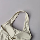 Women's yoga sports bra, neck hanging cross belt chest cushion yoga back training bra