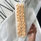 10Pcs/card Grosgrain Ribbon Bows Hair Clips For Girls Small Trailing Bowknots Hairpins Headwear Kids Hair Accessories