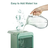 Portable Air Conditioner Fan USB Desktop Fan Rechargeable Mini Air Humidifier Cooler Table Cooling Mist Fan for Office Home