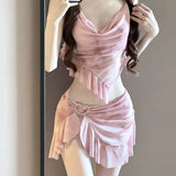 Bikini Swimsuit, Women's Three Piece Set, High-end Split, Flesh Covering, Conservative Beach Vacation, Hot Spring Swimsuit