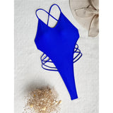 S- XL Extreme Mini Micro Thong Strappy Women Swimwear One Piece Swimsuit Female Backless Monokini Bather Bathing Suit Swim V3938