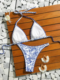 2026 Triangle Halter String Bikini Women Printed Swimwear Female Sexy Swimsuit Bathers Bathing Swimming Swim Suit Beachwear