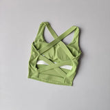 Women's Shock Absorbing Sports Bra Gathered Design Running Fitness Vest Underwear Quick Dry Comfortable Bra for Active Women