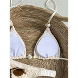 2026 Wrinkled Crinkled Halter Bikini Women Swimwear Female Swimsuit Padded Bather Bathing Suit Swim Two-pieces Bikini set K8135