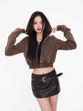 American A-line Half Length Skirt Spring/summer Small Spicy Girl High Waist Slim Fit Tight Sexy Shining Leather Short Skirt 3XQZ