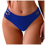 Women's Low Rise Cutout Swim Bottoms Solid Color Summer Beachwear Separate Swimsuit Bottom Female Brazilian Bikini Trunks 2026