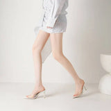 Spring and Summer New Style Fashion High Heels Women's Slippers Pointed Tip Concise Sexy Party Women's Shoes High 8cm Size 35-43