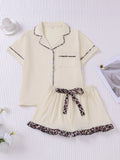 Women's Sleepwear 2026 New Summer Comfortable Pajamas Sets for Women Lapel Homewear Short Sleeve Shorts Set Pijamas Pajamas Set