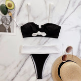 Bikini 2026 Sexy Swimwear Swimsuit Women Push Up Patchwork V-neck Bowknot Bikinis Set Bathing Suit Beach Bikini Banadores Mujer