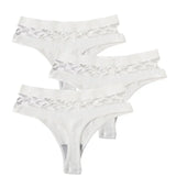 3Pcs/Set Sexy High Rise Panties Women Thongs Comfort G-String Underwear Sexy Lingerie Hollow Bottoms Female Underpants M-L