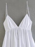 Foridol White Women Sundress Backless Sexy Casual Beach Vestidos Maxi Long A-line Fashion Holiday New Dress