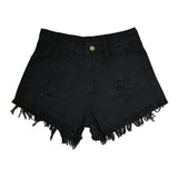 Summer Stretchy Hot Short Pants Women's High Waisted Cut Off Denim Shorts Ripped Distressed Frayed Hem Jeans Shorts