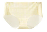 Japanese Checkered Crop Top Bra Small Bust Anti-Sagging Wirefree Pure Cotton Bralette Beachwear Light Support Set S-XL AU MOYISU