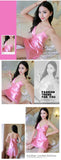 Sexy Lingerie Nightgown Women Sleepwear Silk Straps Nightdress Female Nightwear Summer Off Shoulder Nighties Dress