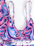 New Sexy 3 Pieces Suit for Women Neck Hanging Bikini Set+Cover-up Swimwear Sunproof Tankini High Waist Shorts Swimsuit Beachwear
