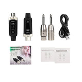 Wireless Microphone System G-MARK GX1.1 UHF XLR Adapter 16 Channels Audio Transmitter And Receiver For 48V Phantom Power Condens
