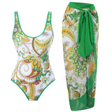 2026 New 2PC Push Up Women Bikini Set Skirt Floral Printed Bikinis Strappy Bandage Swimwear Brazilian Biquini Bathing Suit