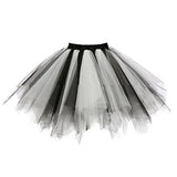 Women Skirt A-line Big Swing Multi-layered Candy Color High Elastic Waist Fluffy Gauze Dancing Performance Short Pleated Skirt