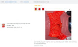 Women's Polka Dot Shoulder Revealing Puffy Skirt Set Sexy Lace Top Skirt Thongs Underwear Suits Mesh Perspective Exotic Sets