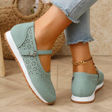 White Hollow Out Platform Sneakers Women 2025 Plus Size 36-43 Breathable Sports Shoes Woman Comfort Non Slip Walking Flats Mujer