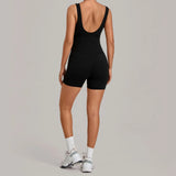 New Summer U-neck Beautiful Back Yoga Jumpsuit Women Sleeveless Tight Sports One Piece Suit Outdoor Gym Running Fitness Overalls